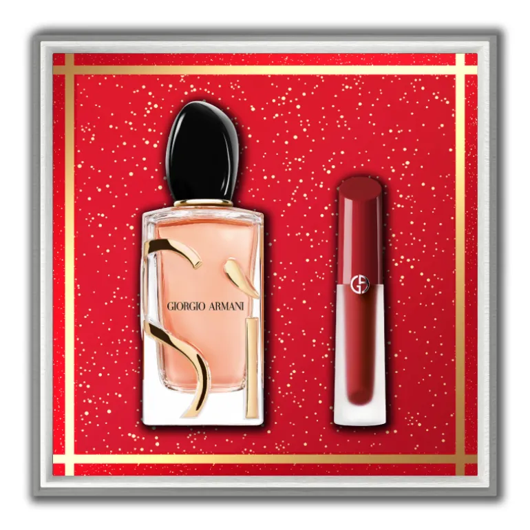 COFFRET DE NOËL SÌ EAU DE PARFUM INTENSE ET LE ROUGE À LÈVRES SATINÉ LIP MASTER