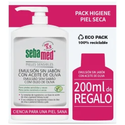 PACK D’ÉMULSION SANS SAVON AVEC HUILE D’OLIVE 1L + 200ML CADEAU